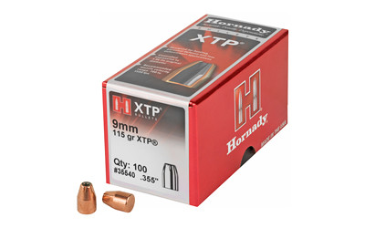 Hornady  XTP 9mm .355 115gr.  35540