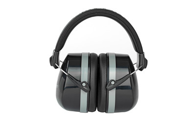 Walker's GWPEXFM5 Premium Passive Muff Polymer 32 dB Folding Over the Head Black Ear Cups with Black Headband Adult GWP-EXFM5