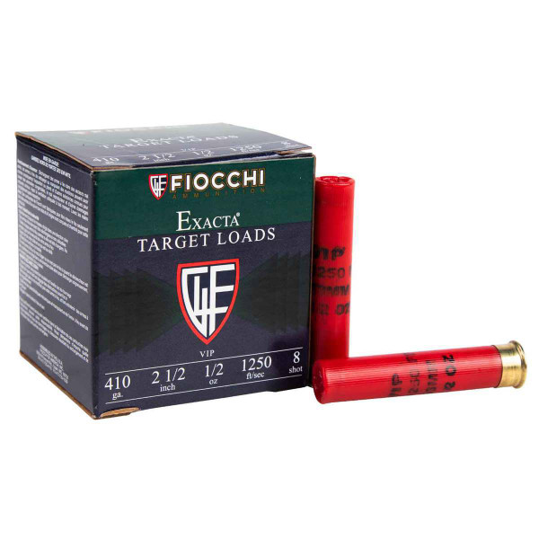 Fiocchi Ammunition Shotshell  - Exacta Premium Competition VIP - 410 Gauge - 2.5" - 410VIP8