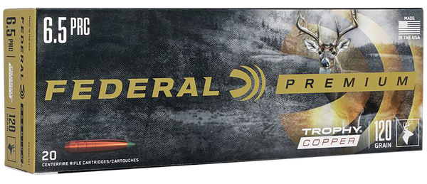 Fed Ammo Ae 6.5 PRC - 120gr. Trophy Copper 20-pk