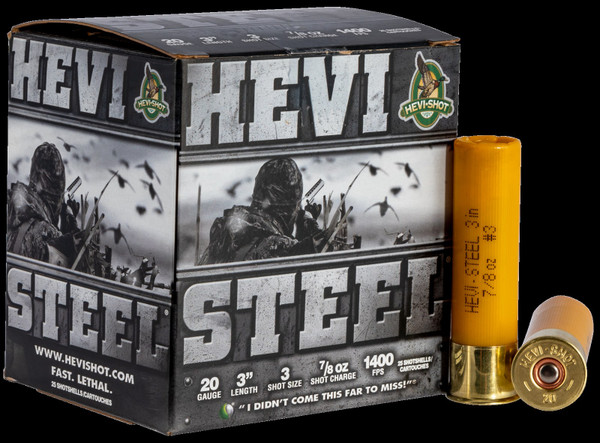 Hevi-shot Heavy Steel 20ga. - 3" 7/8oz. #3 25-pack