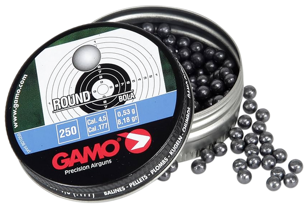 Gamo .177 Lead Roundball Bb's - 8.2 Grains 250pk Tin