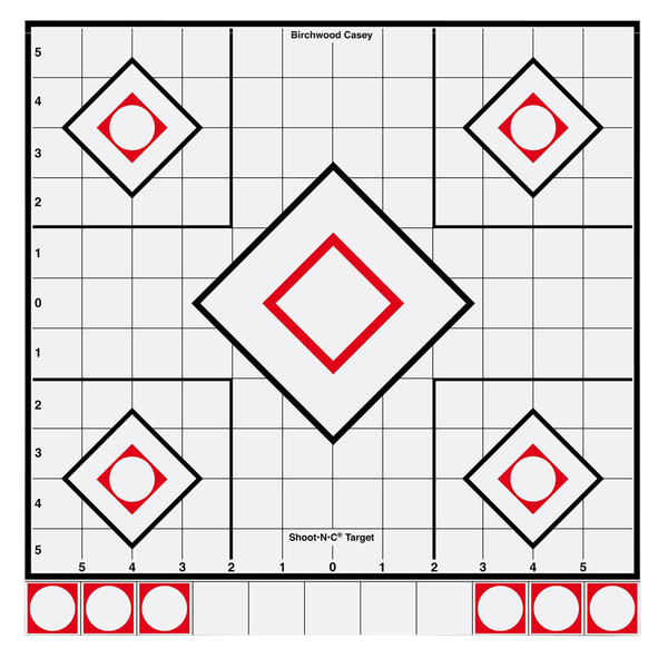 B/c Target Shoot-n-c 12" - White/black Sight-in 5 Targets