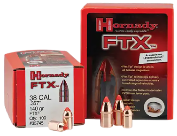 Hornady Bullets 35 Cal .358 - 200gr Ftx 100ct