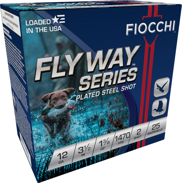 Fiocchi Flyway Steel 12ga. 3.5 - 1470fps. 1-3/8oz. #2 25-pack