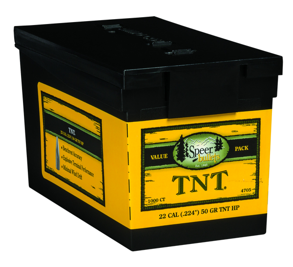Speer Bullets Tnt, Speer 4705      Bull .224  50 HP Tnt Vp      1000