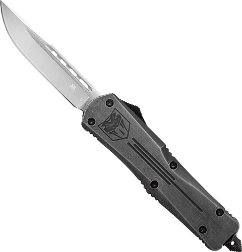 Cobratec Small FS3 OTF - Stonewash 3" D2 Drop Point