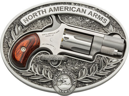 Na Mini-revolver .22LR 1-1/8" - S/s Matte Wood W/belt Buckle