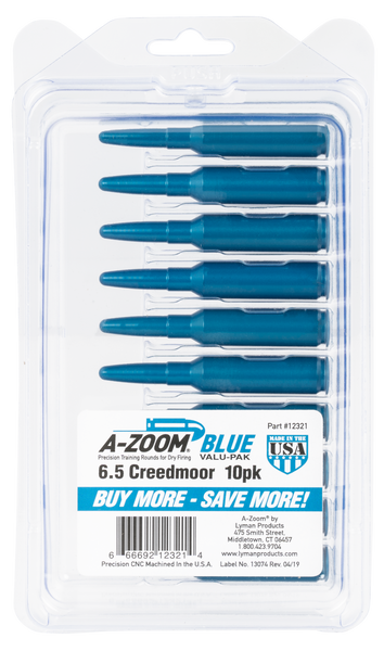 A-zoom Metal Snap Cap Blue - 6.5 Creedmoor 10-pack