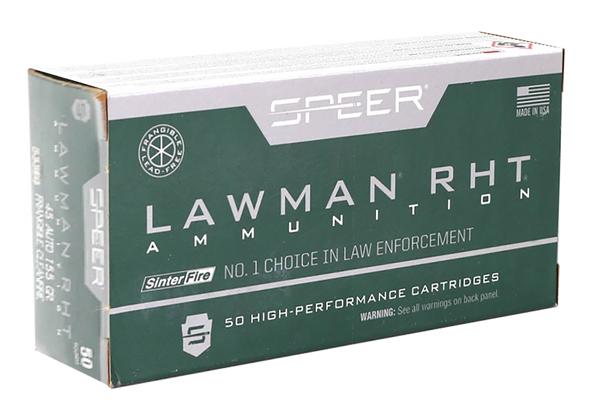 Speer Ammo Lawman, Speer 53395 Lawman Rht 45ACP 155 Frangible  50/20