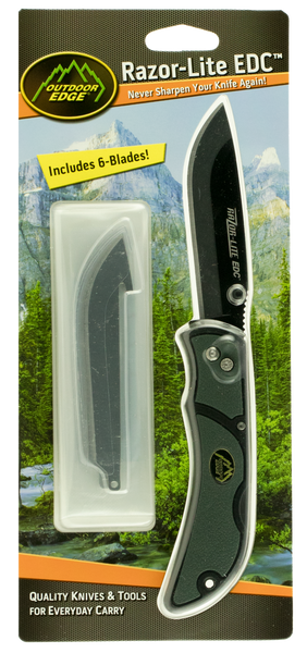 Outdoor Edge 3.5" Razor Lite - Edc Folder Gray W/6 Blades