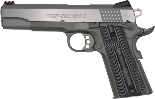 Colt Govt Competition 9mm - 5" Jungle Green Adj. Sgts G10