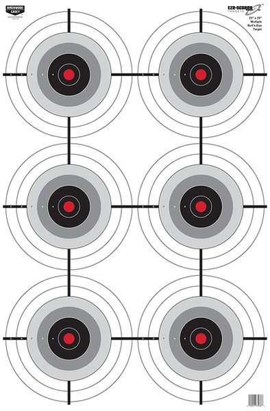 Birchwood Casey Eze-scorer, Bir 37038 Eze-scorer 23x35 Multiple Bullseye 100pk