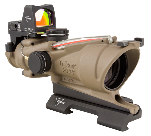 Trijicon Acog Ecos, Trj 100553 Ta31d100553 Combo 4x32/rmr2 3.25moa Fde