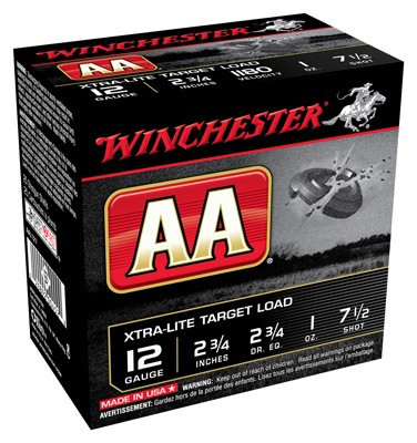 Win Ammo Aa Target 12ga. 2.75" - 1180fps. 1oz. #7.5 25-pack