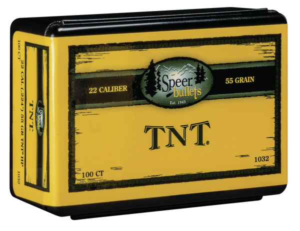Speer Ammo Tnt, Speer 1032      Bull .224  55 Tnthp           100