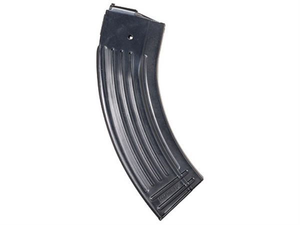 This is a 30 round steel magazine for the Ruger Mini-30 7.62 x 39mm, made by Pro Mag.