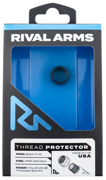 Rival Arms Thread Protector, Rival Ra-ra300001a Thrd Prtctr 9mm 1 2-28 Flt BLK