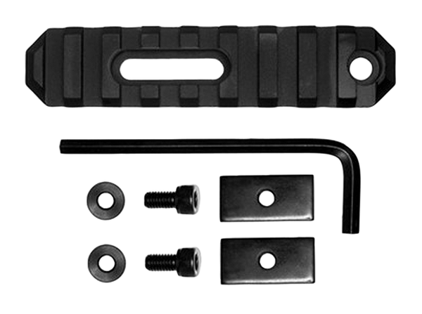 Grovtec Rail Section Stock Ar - 3.8" 9 Slot Aluminum Black