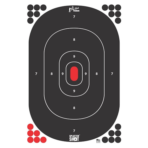Pro-shot Splattershot, Proshot Silh-in-5pk    12x17 Silhouette Target