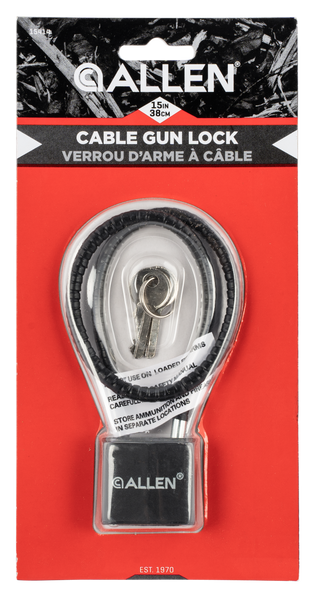 Allen Cable Gun Lock, Allen 15414 Cable Lock  15in  Black