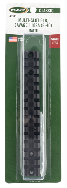 Weaver Mounts Multi-slot, Weav 48343 Multi Slot Bse Sav 110 Sav 8-40 BLK