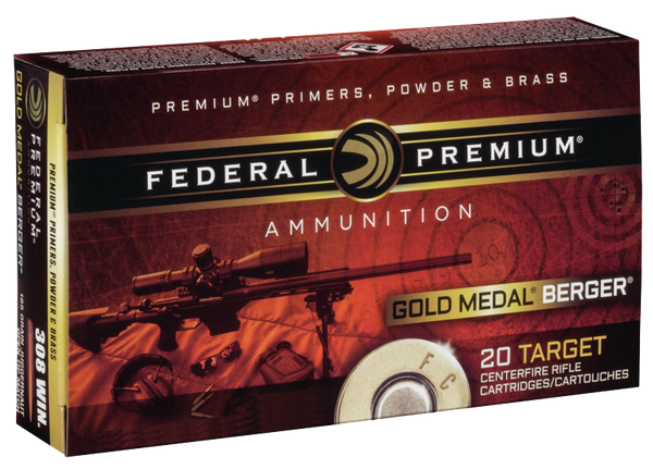 Fed Ammo Gold Medal .308 Win. - 185gr. Berger Juggernaut Otm