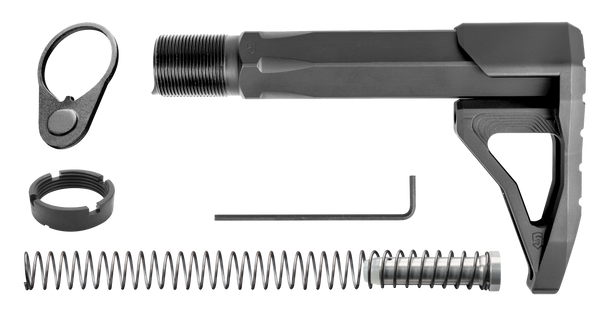 Phase 5 Mini Stock Assembly - Carbine Tube Ar-15 Black