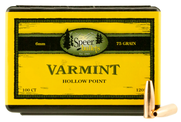 Speer Ammo Varmint, Speer 1205      Bull .243  75 HP              100