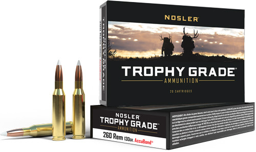 Nosler Ammo Trophy Grade .260 - Rem 130gr Accubond Tip 20pk