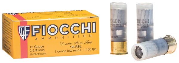 Fiocchi Aero, Fio 12lrslug  12 2.75 1oz   Slug             10/25