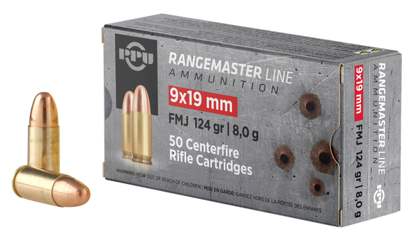 Ppu Rangemaster, Ppu Pprm9m      9x19    124 Fmj   Rngmstr  1000 Rd
