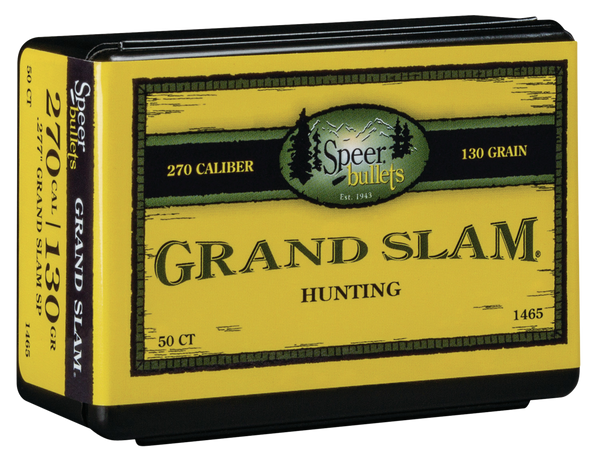 Speer Ammo Grand Slam, Speer 1465      Bull .277 130 Grandslam        50