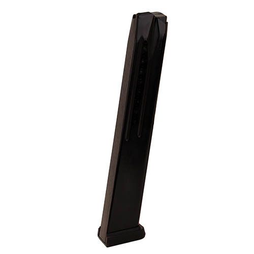 This is an extended Springfield magazine for any XDM chambered in 9mm, 32 round capacity, made by ProMag.