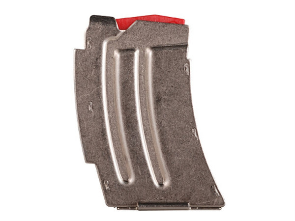 This is a 5 round factory stainless steel magazine for the Savage MKII series rifle chambered in .22 long rifle, or 17 mach 2.