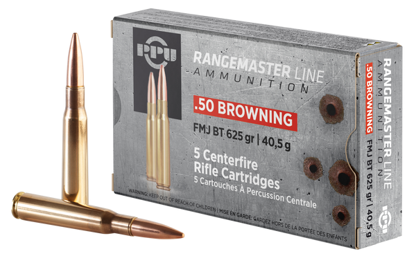 Ppu Rangemaster, Ppu Pprm50      .50 Bmg 625 FMJ   Rngmstr     5/20