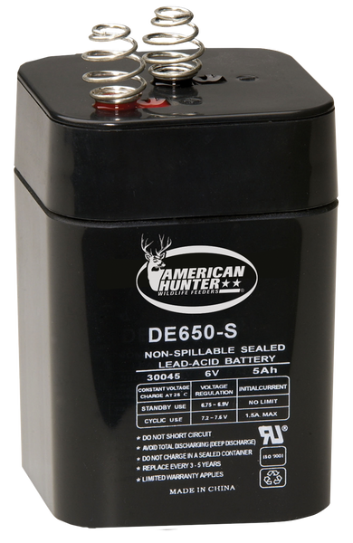 American Hunter Battery - Rechargeable 6v 5amp Springtop