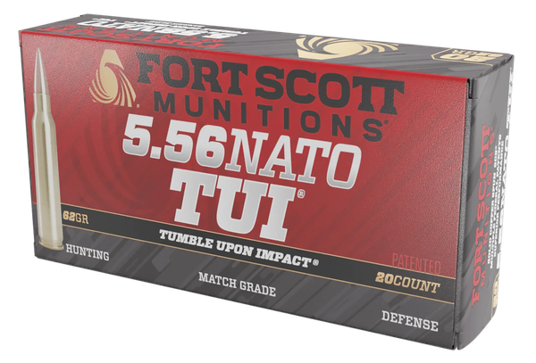 Fort Scott Munitions Tui, Fsm 556-062-scv      556NATO 62gr Scs Tui    20/25