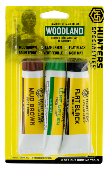 Hs Face Paint Creme Tube Kit - Woodland-browngreenblack