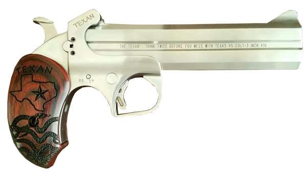 Bond Arms Texan .45lc/.410-3" - 6" FS Stainless Wood W/case