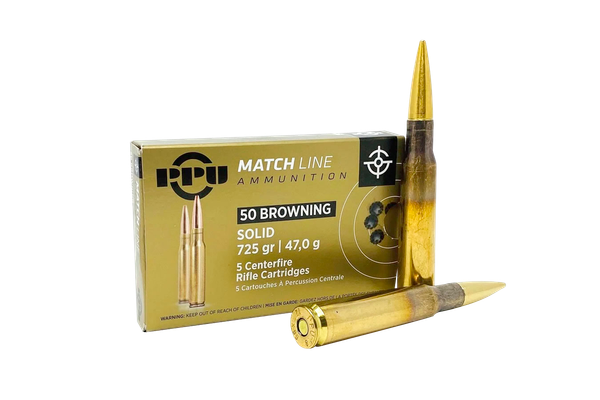 Ppu Match, Ppu Ppm50       50bmg Match 725 FMJ           5/20
