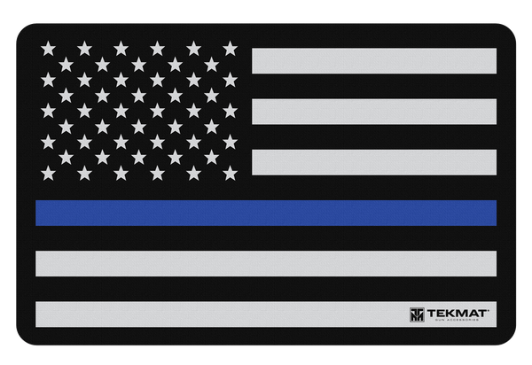 Tekmat Armorers Bench Mat - 11"x17" Police Support Flag