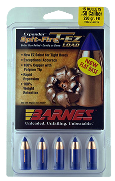 Barnes Bullets Spit-fire T-ez, Brns 30587 .451 50c 250 T-ez Fb     15