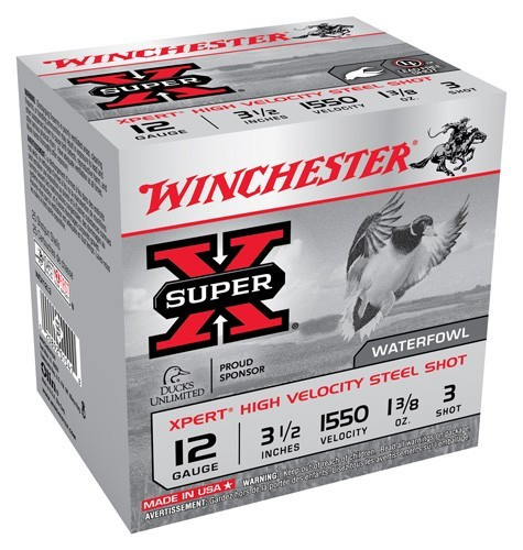 Win Ammo Xpert Steel 12ga. - 3.5" 1550fps. 1-3/8oz. #3 25pk