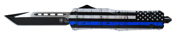 Templar Knife Back The Blue, Temp Lbtb231 Large Back The Blue Tanto Black