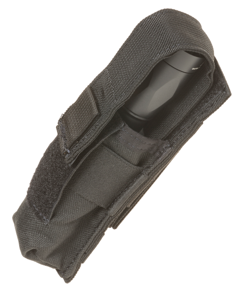 Tacshield (military Prod) Suppressor/light Pouch, Tacshield T4001bk Univ Light/suppressr M-pouch Bk