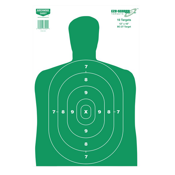Birchwood Casey Eze-scorer, Bir 37204 Eze-scorer 12x18 Bc27 Green Paper   10pk