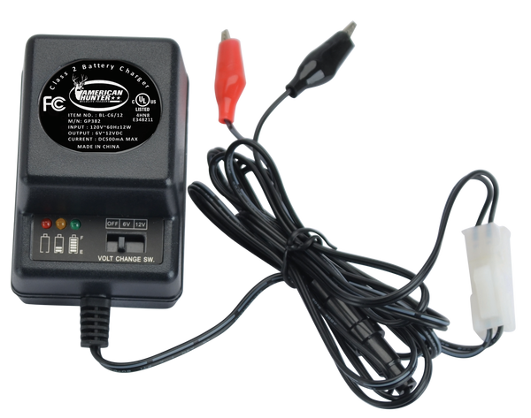 American Hunter Battery Charger, Ahuntr Bl-c6/12    6/12v Battery Charger 110v