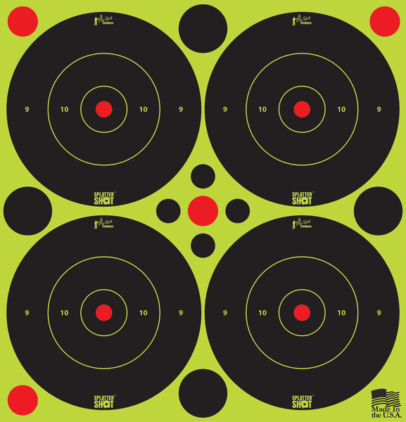 Pro-shot Splattershot, Proshot 3b-green-48   3" Splattershot Bullseye Trg