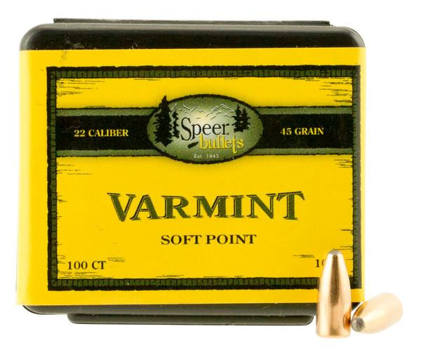 Speer Ammo Varmint, Speer 1023      Bull .224  45 Sptzr           100